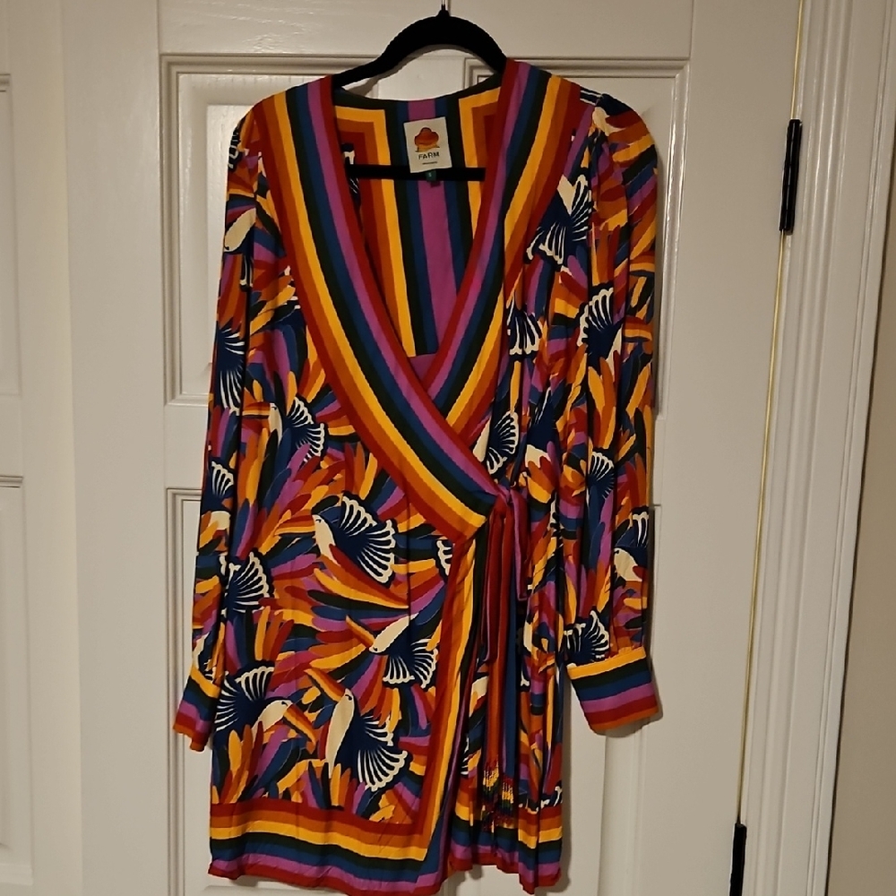 FARM Rio Multicolor Striped Mini Dress